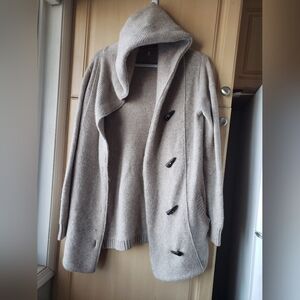 Cozy Hooded Cardigan with Toggle Buttons